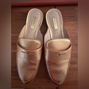 Louise et Cie rose gold mule loafers size 10